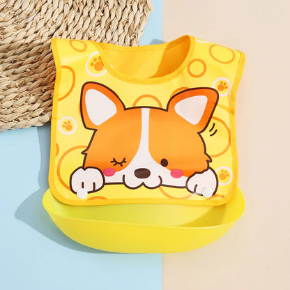 Baby Food Bib Baby Waterproof Bib Three-Dimensional Detachable Food Food Pocket Child Child Saliva Pocket