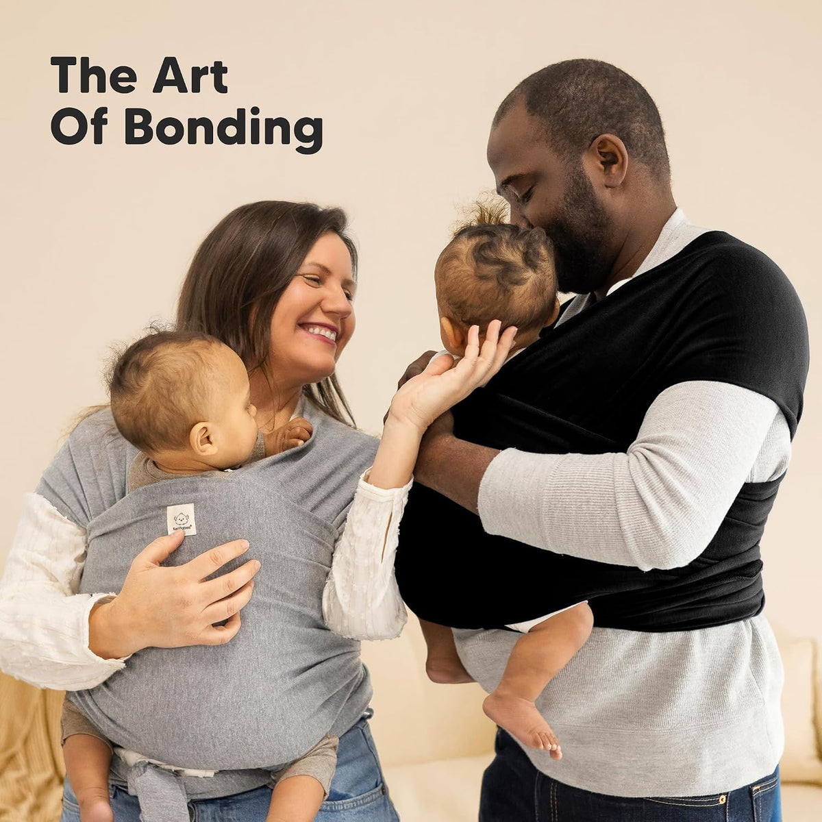 Baby Wrap Carrier, All in 1 Original Baby Carrier (Trendy Black)