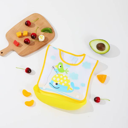 Baby Food Bib Baby Waterproof Bib Three-Dimensional Detachable Food Food Pocket Child Child Saliva Pocket