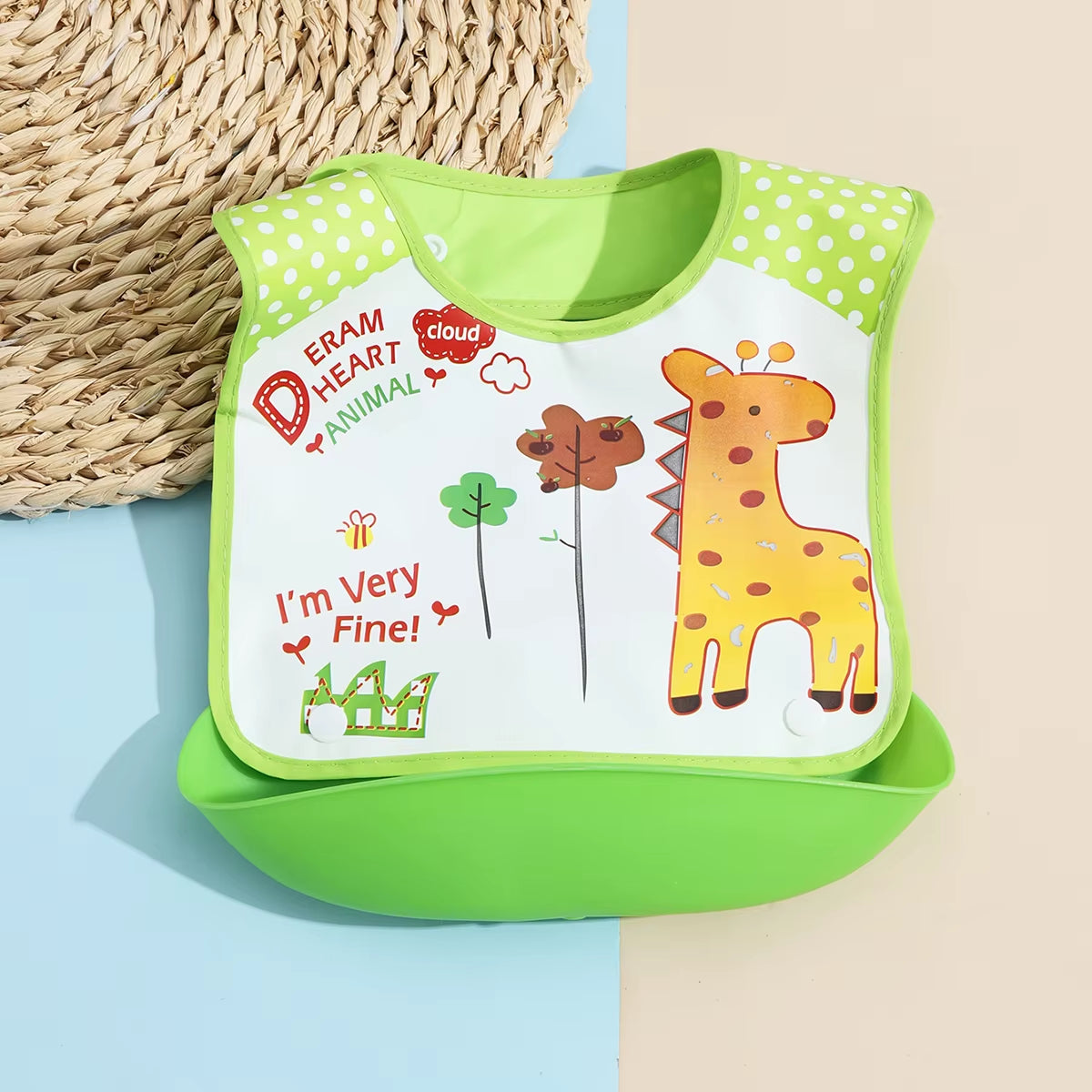 Baby Food Bib Baby Waterproof Bib Three-Dimensional Detachable Food Food Pocket Child Child Saliva Pocket