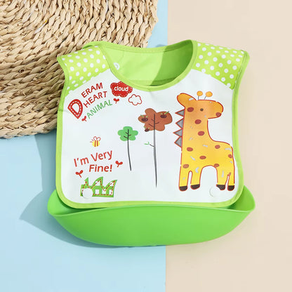 Baby Food Bib Baby Waterproof Bib Three-Dimensional Detachable Food Food Pocket Child Child Saliva Pocket