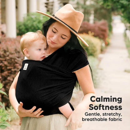 Baby Wrap Carrier, All in 1 Original Baby Carrier (Trendy Black)