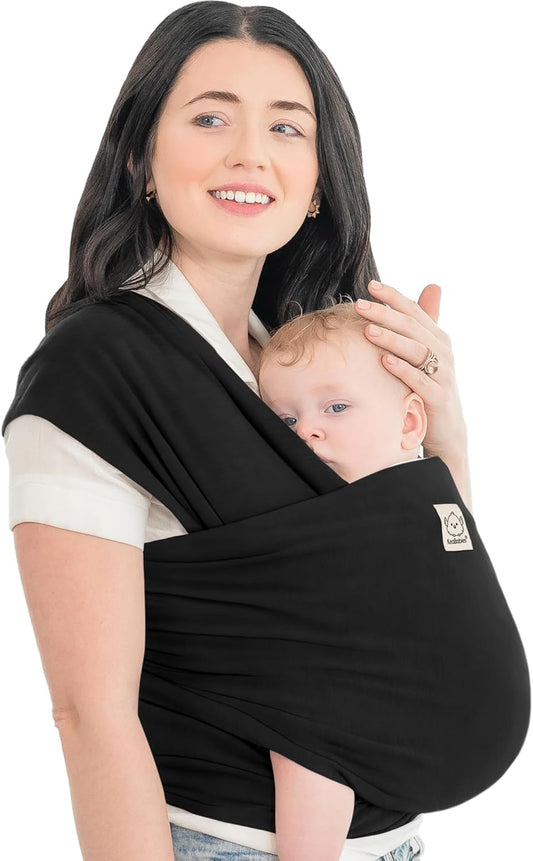 Baby Wrap Carrier, All in 1 Original Baby Carrier (Trendy Black)