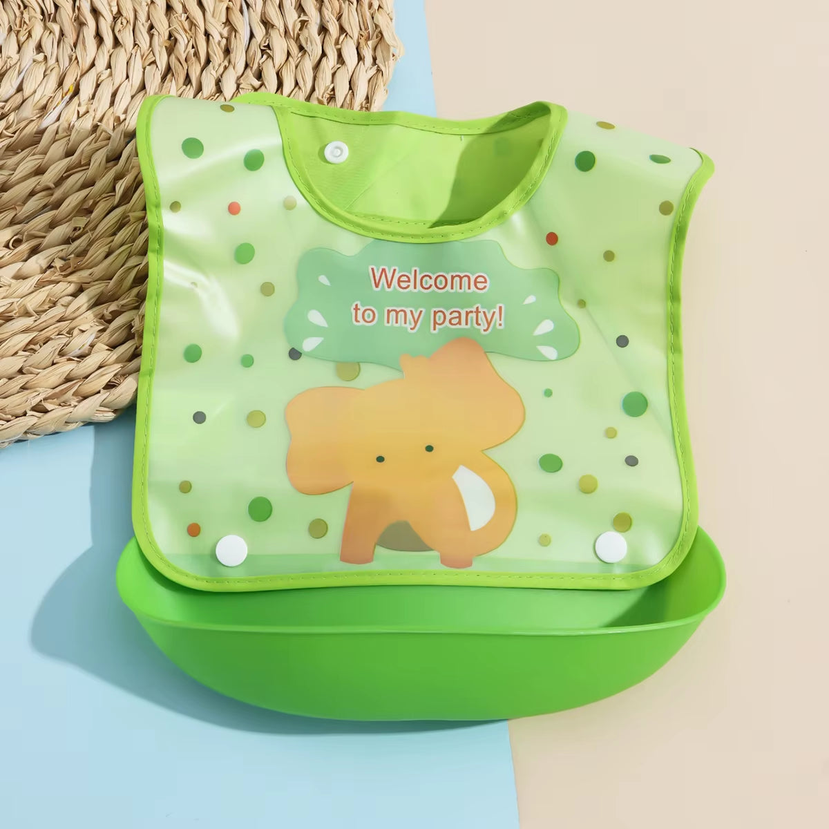 Baby Food Bib Baby Waterproof Bib Three-Dimensional Detachable Food Food Pocket Child Child Saliva Pocket